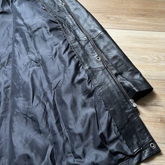 Jessica London Women's Plus Size A-Line Zip Front Leather Jacket - Size 20 - Picture 14 of 16